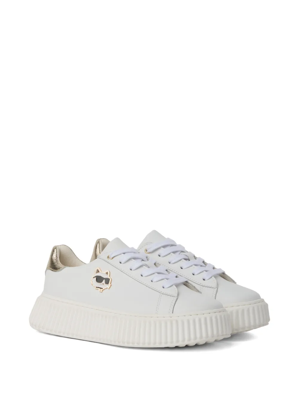 Karl Lagerfeld Kids Sneakers met logo Wit