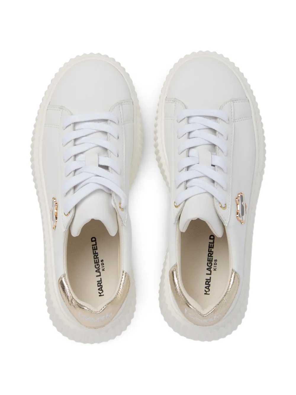 Karl Lagerfeld Kids Sneakers met logo Wit