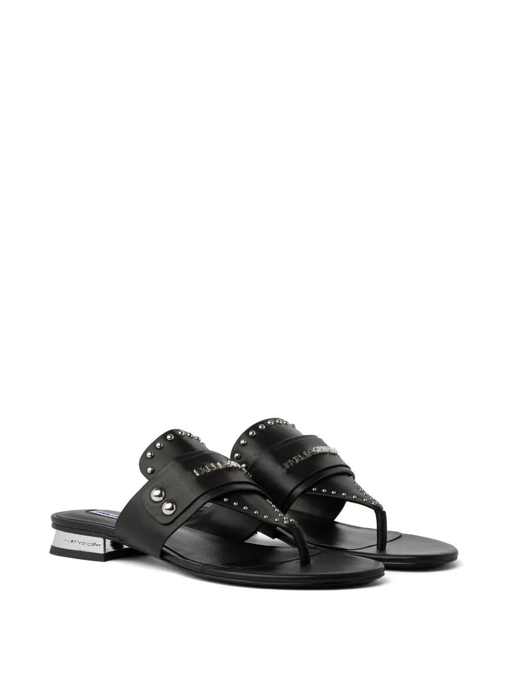 Karl Lagerfeld Jeans Roxy sandalen met studs Zwart