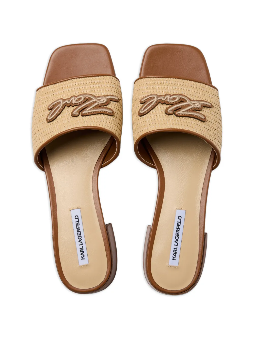 Karl Lagerfeld Petalo II raffia sandalen Beige