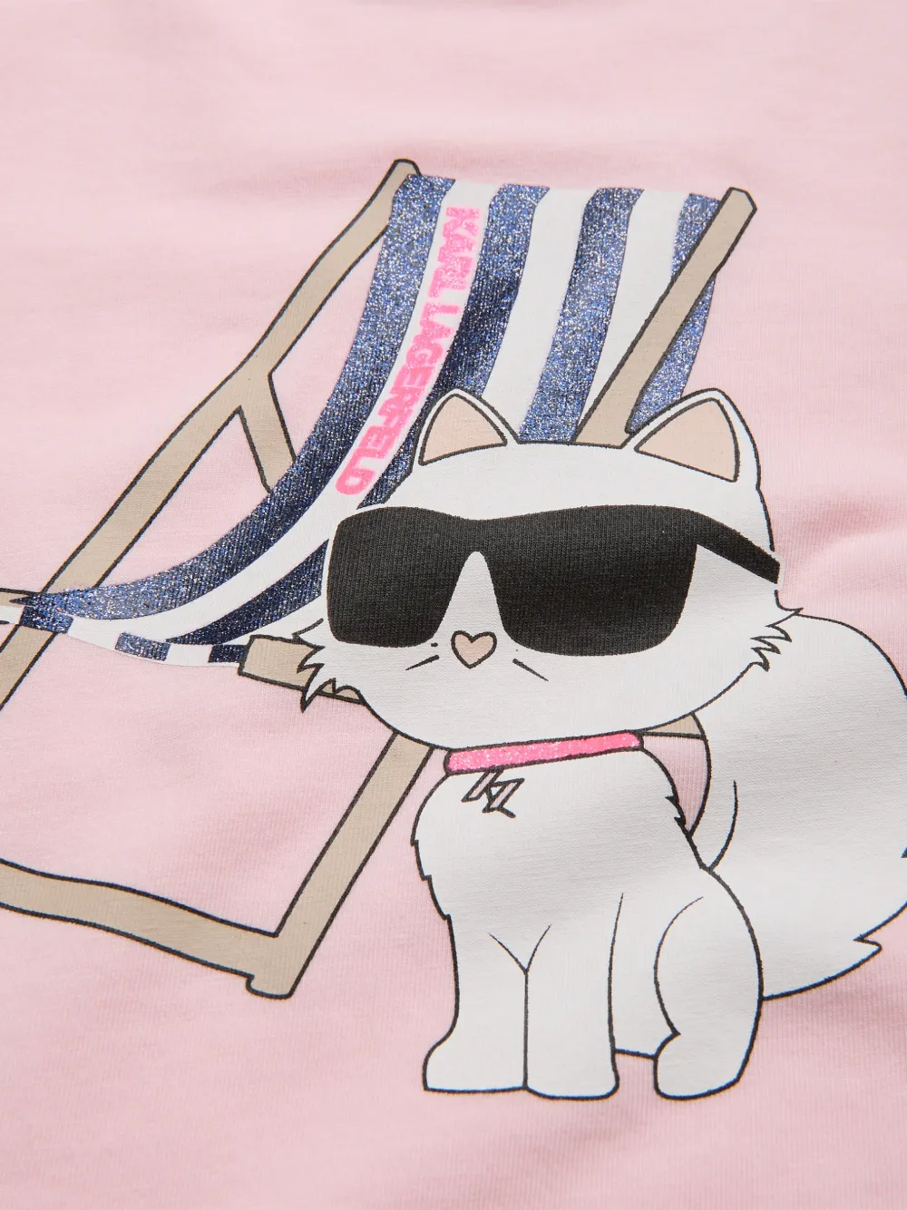 Karl Lagerfeld Kids Grafisch T-shirt Roze
