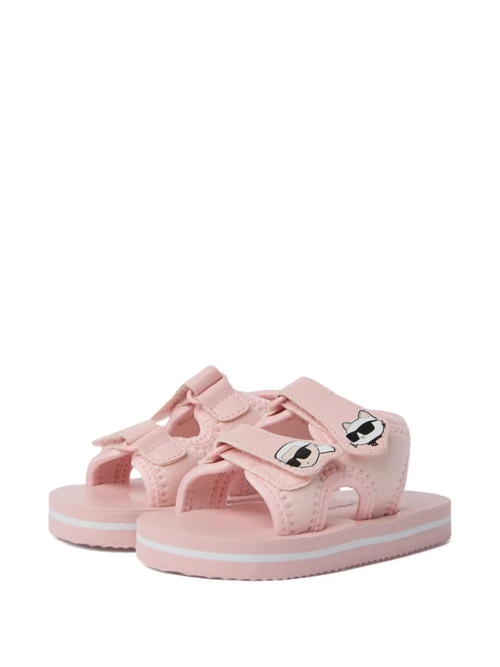 Karl Lagerfeld Kids Sandalen met ikon-applicatie Roze