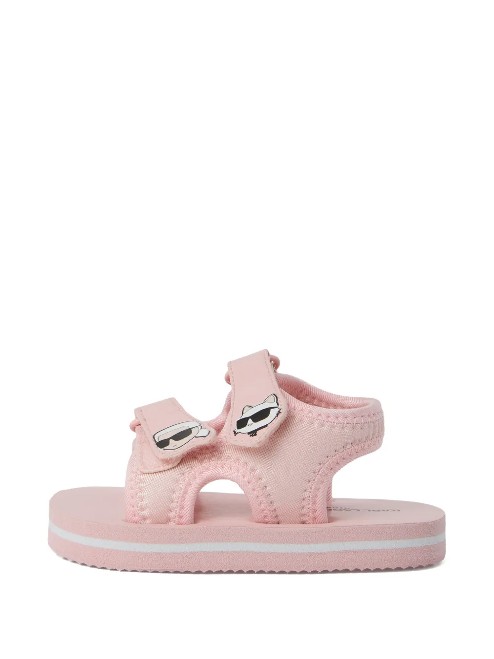 Karl Lagerfeld Kids Sandalen met ikon-applicatie Roze