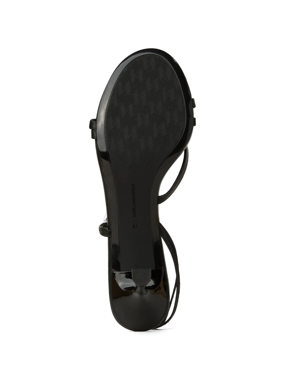 Karl Lagerfeld Sienna leren sandalen Zwart