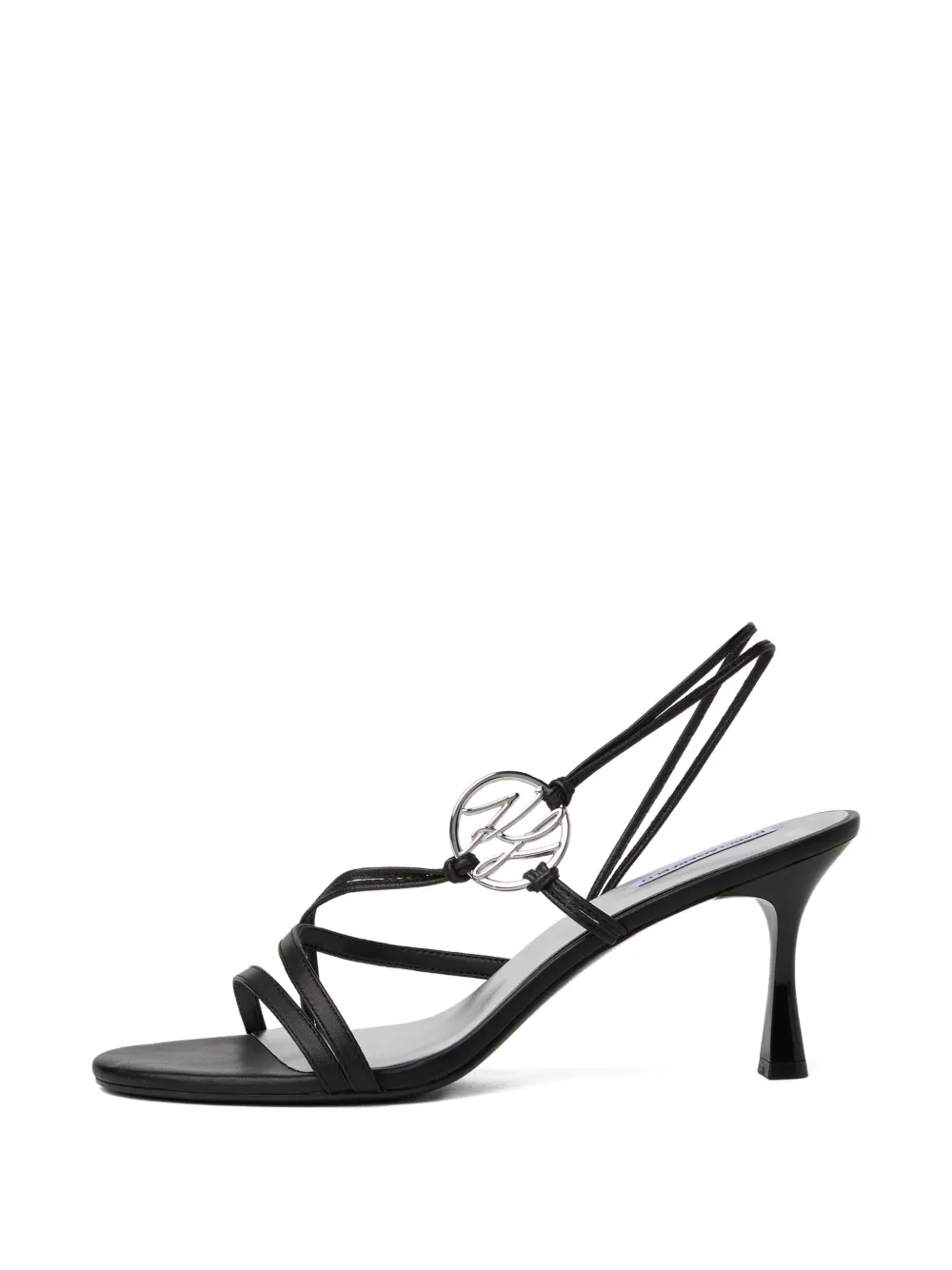 Karl Lagerfeld Sienna leren sandalen Zwart