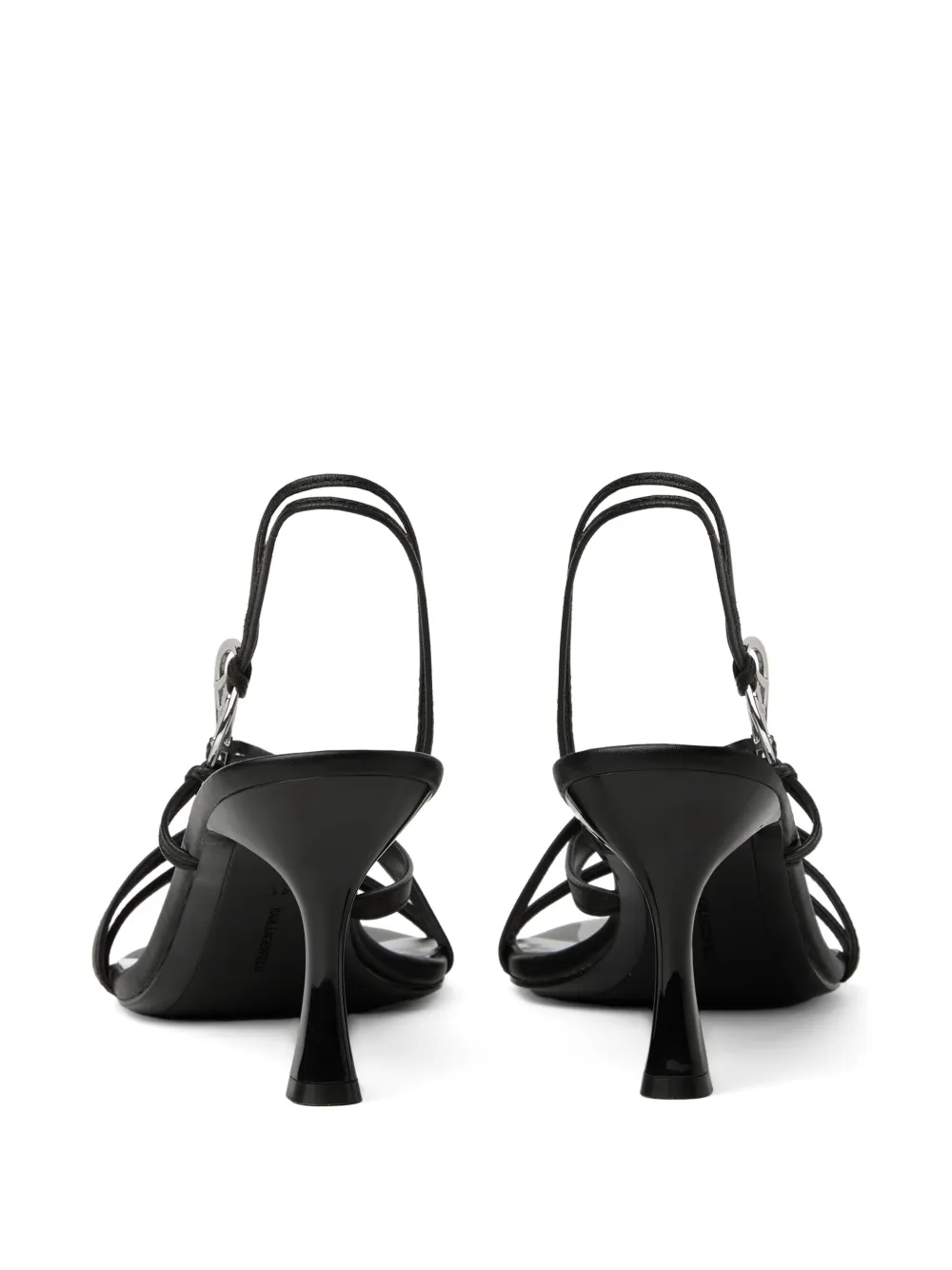 Karl Lagerfeld Sienna leren sandalen Zwart