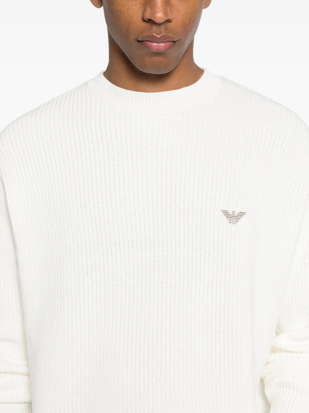 Emporio Armani Trui met logopatch Wit