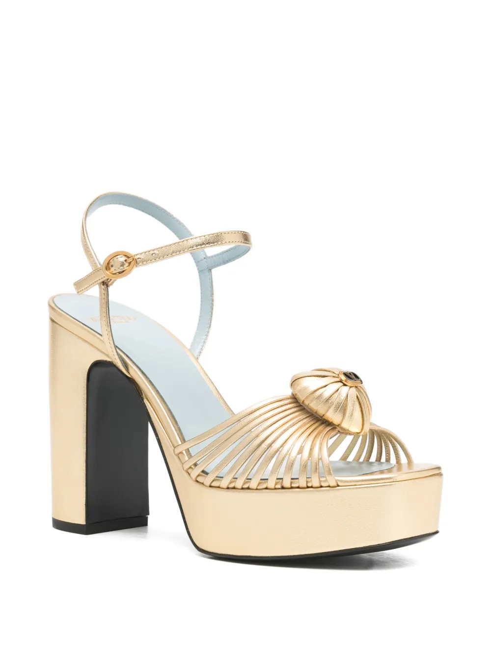 Valentino Garavani platform heart-motif sandals Goud