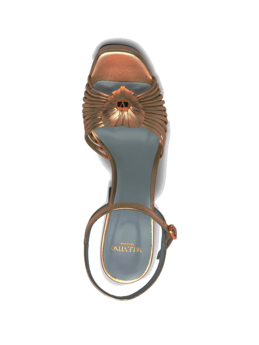 Valentino Garavani platform heart-motif sandals Goud