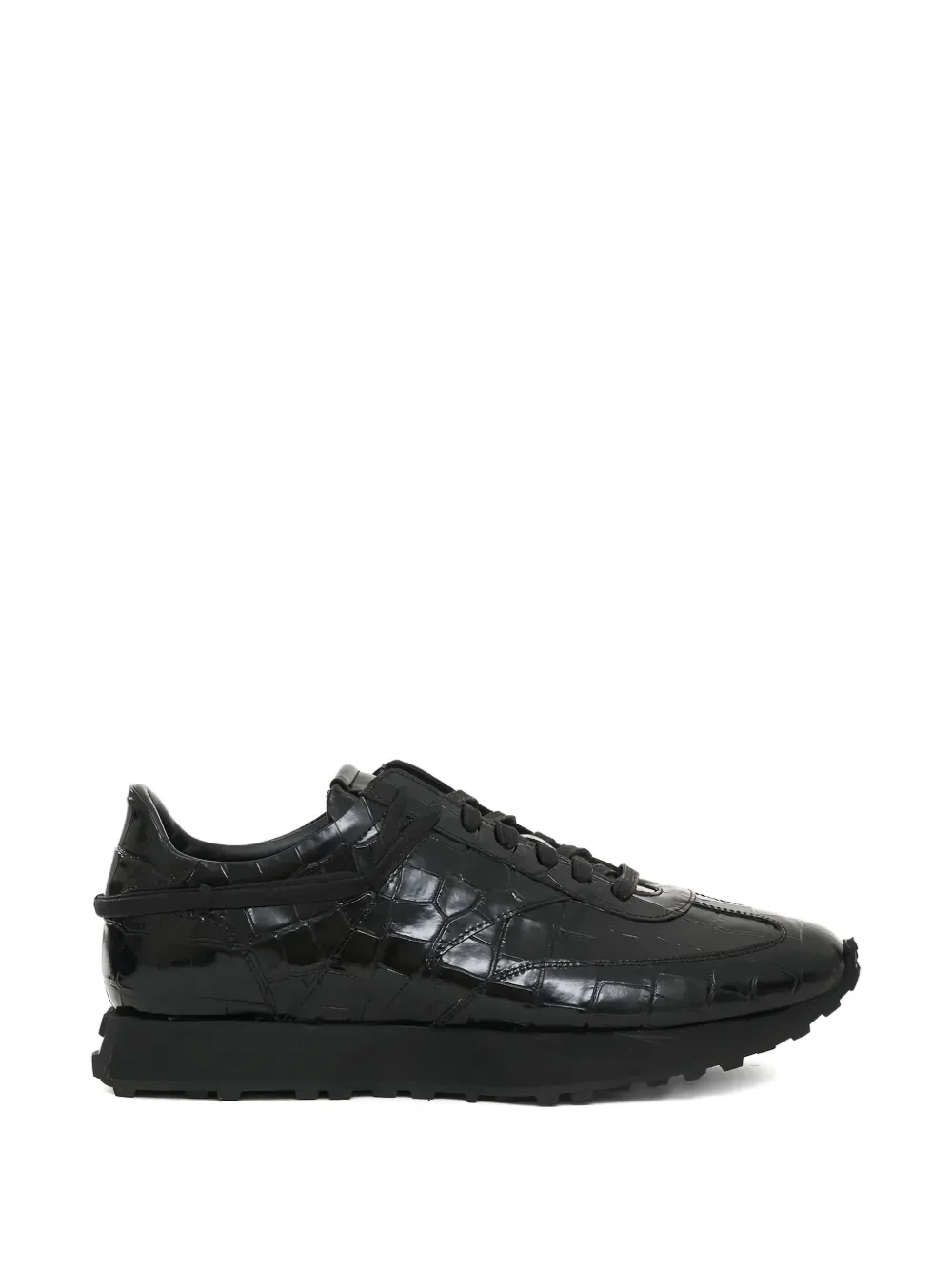 RHUDE lace-up croc-embossed sneakers - Nero