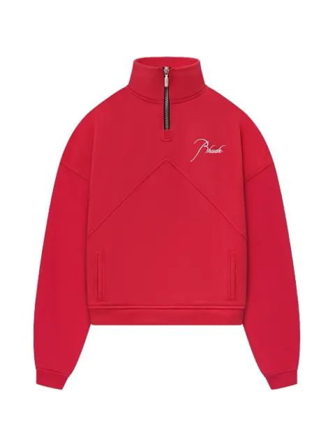 RHUDE sudadera con logo y cremallera