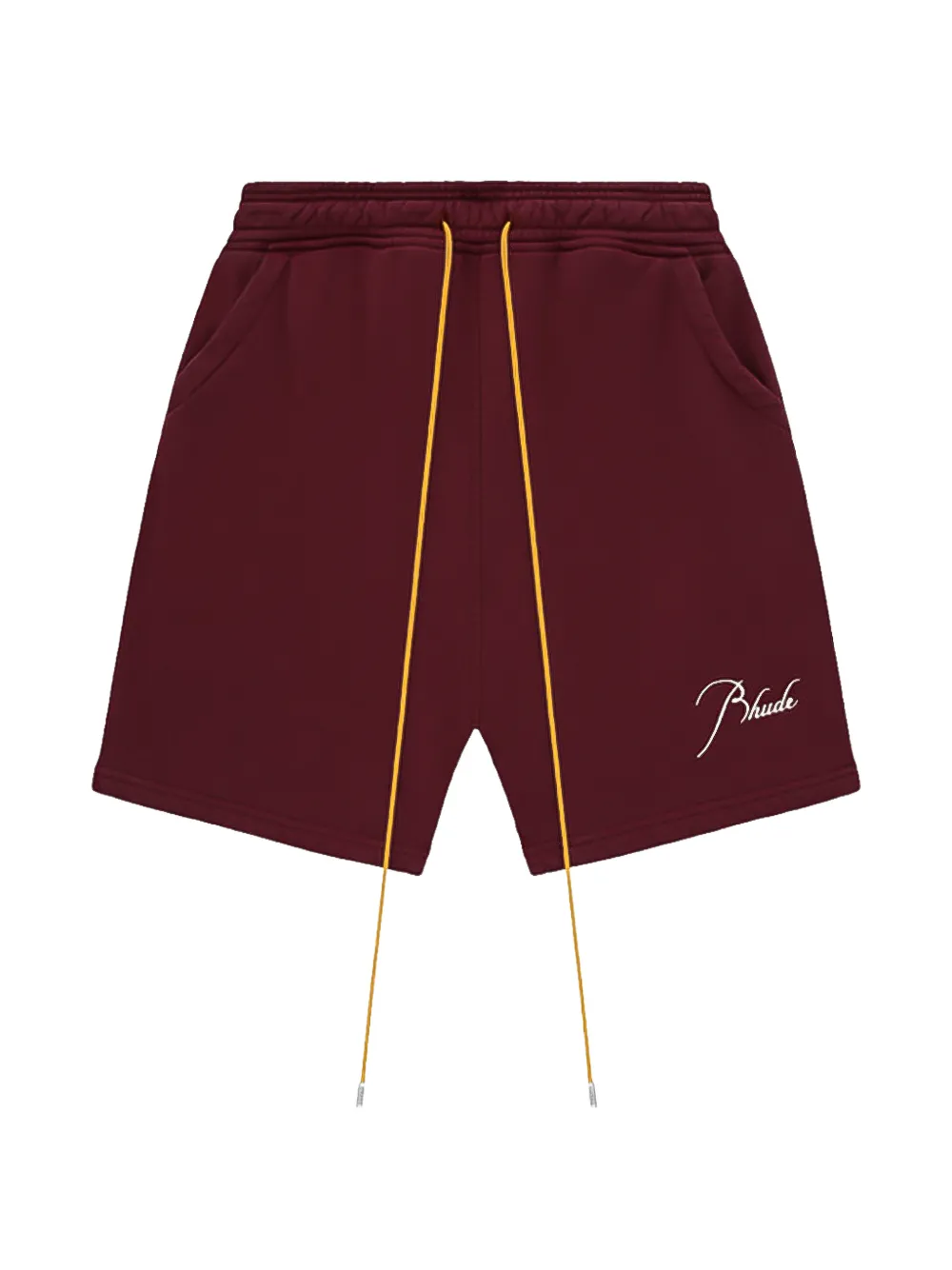 RHUDE logo-embroidered track shorts - Rot