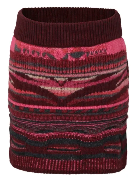 Laneus striped knitted skirt