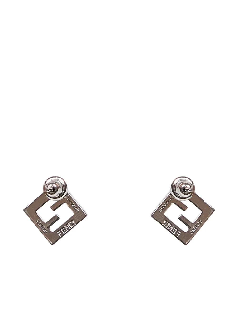 FENDI Forever logo earrings - Zilver