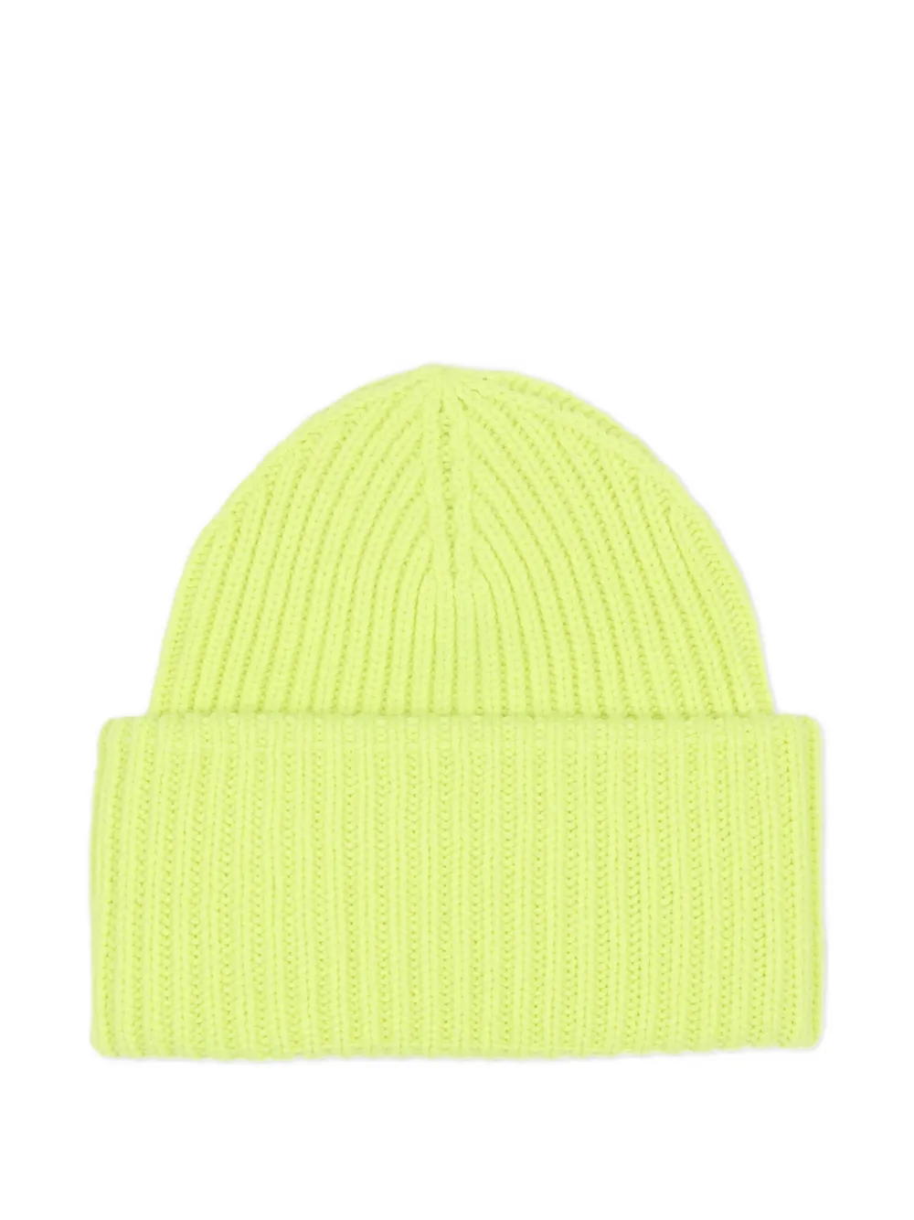 MC2 Saint Barth Kids ribbed logo patch beanie hat - Geel