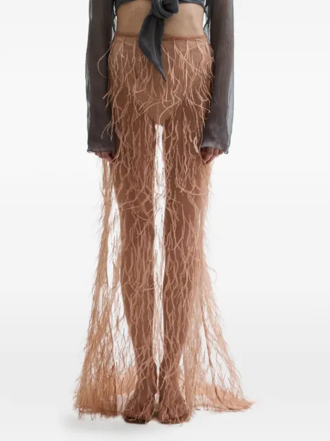 Atu Body Couture Plume rok verfraaid met veren