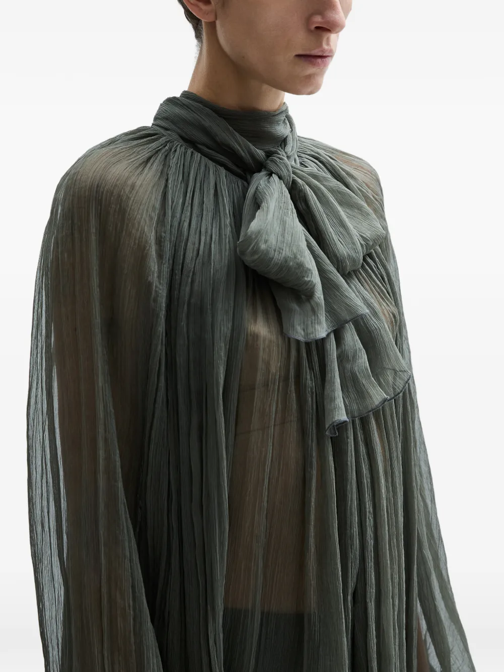 Atu Body Couture Geplooide blouse Groen