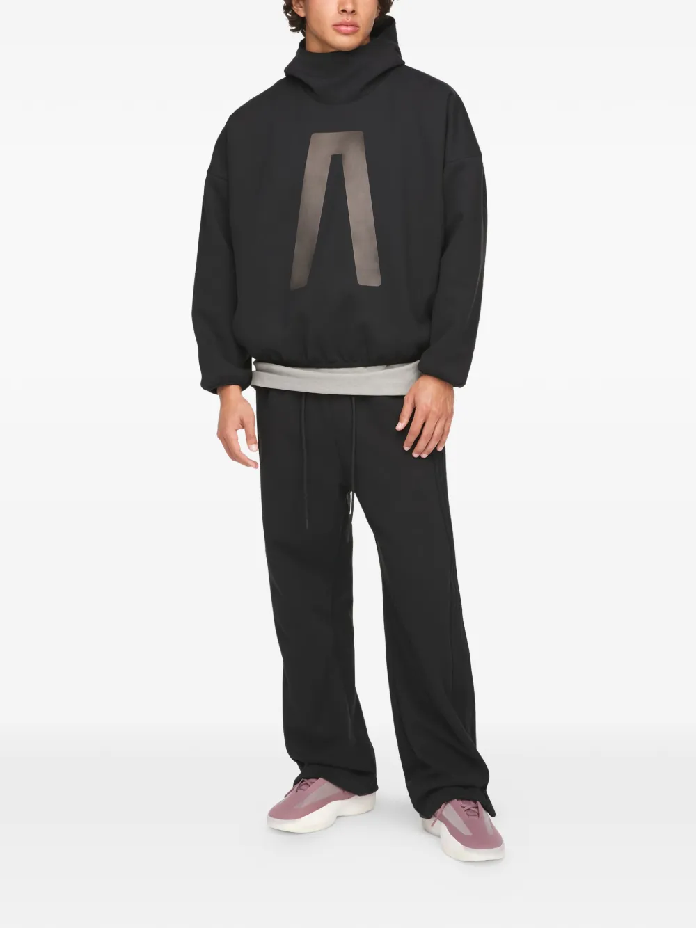 Fear of God Athletics Grafische sweater met trechterhals Zwart
