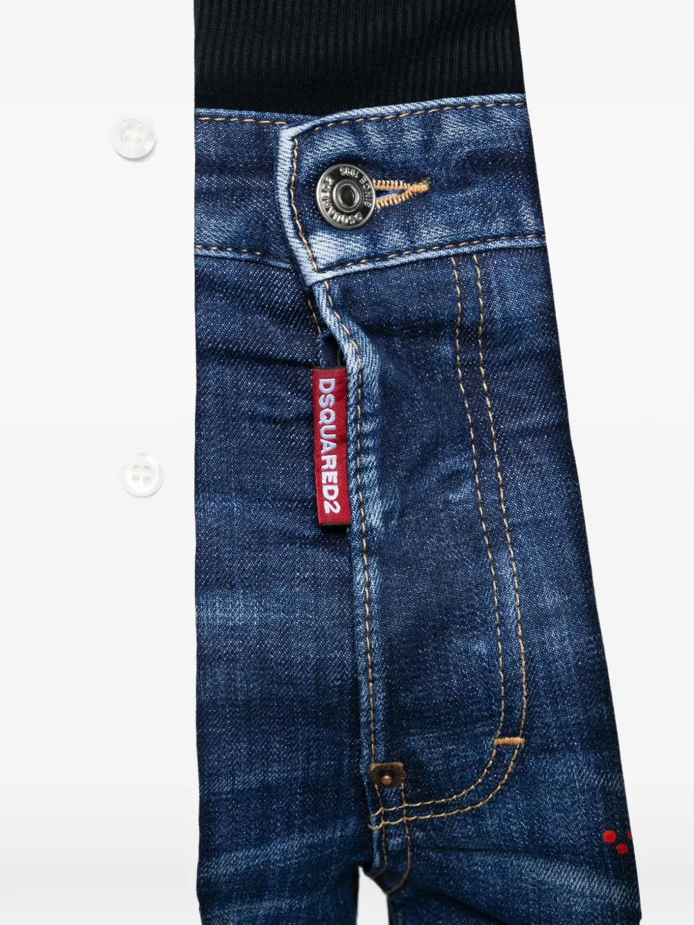 DSQUARED2 Skater gerafelde jeans Blauw