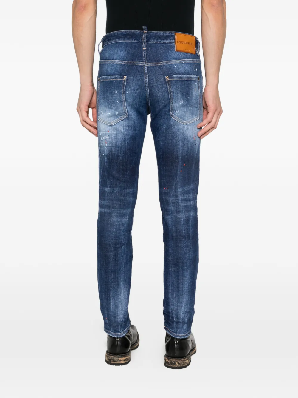 DSQUARED2 Skater gerafelde jeans Blauw