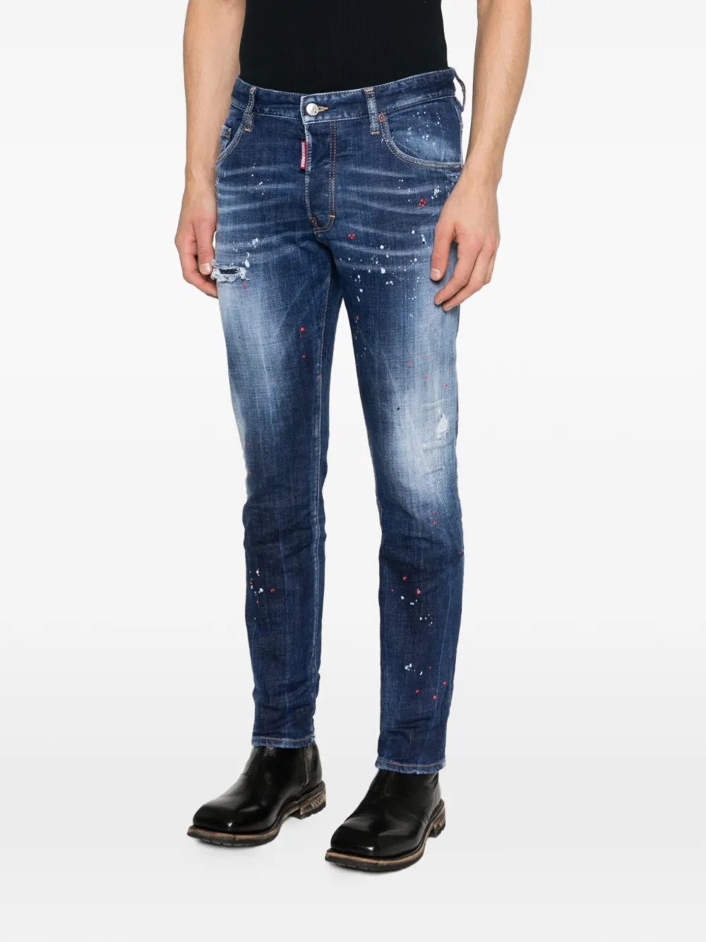 DSQUARED2 Skater gerafelde jeans Blauw