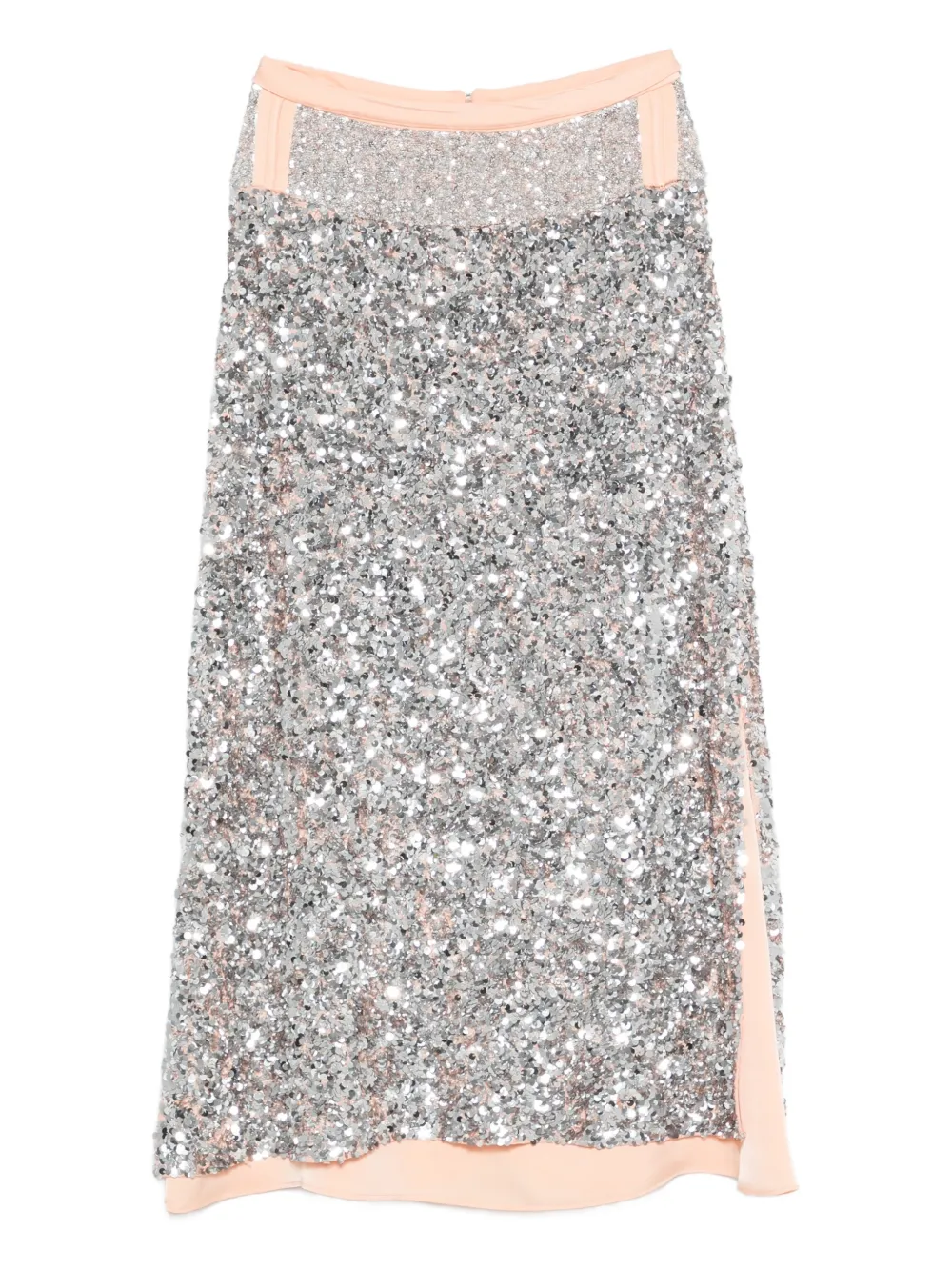 Rabanne sequin-embellishment maxi skirt - Argento