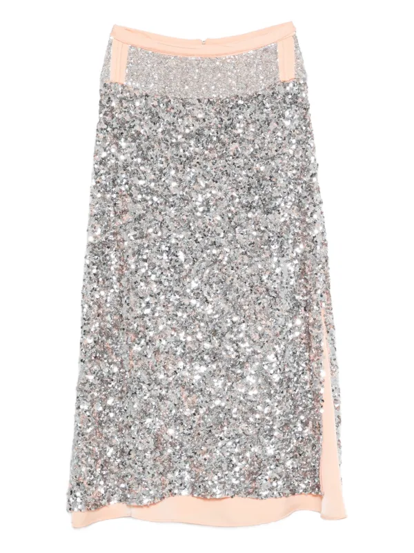 Rabanne Sequin-embellishment Maxi Skirt in Silver