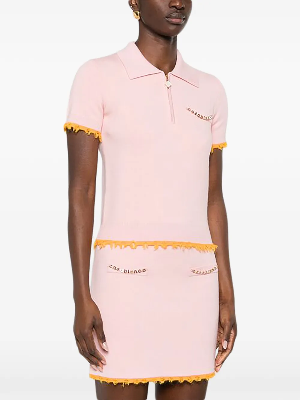 Casablanca Poloshirt verfraaid met logo Roze