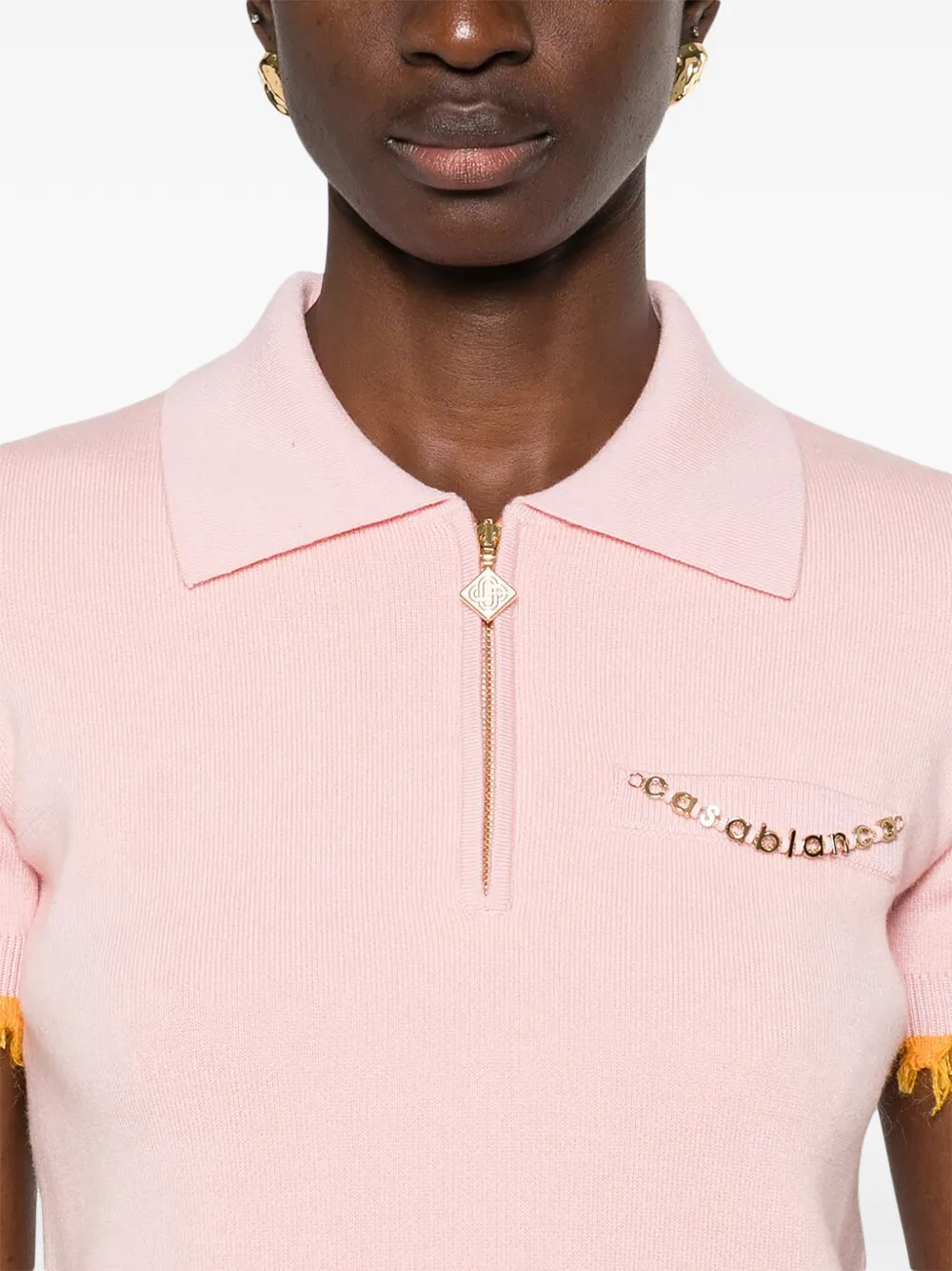 Casablanca Poloshirt verfraaid met logo Roze