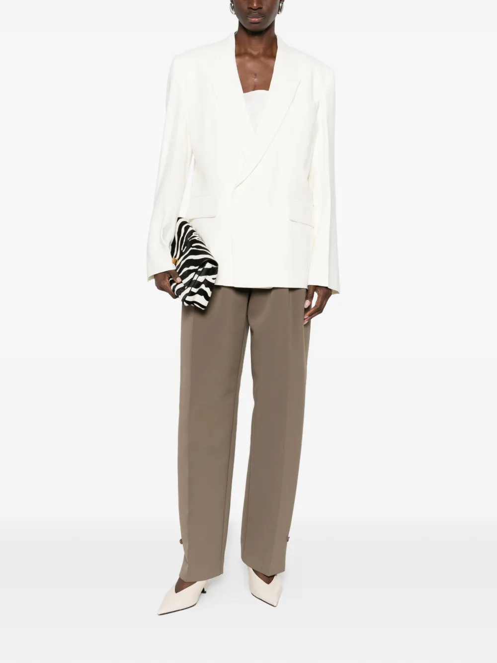 Victoria Beckham Blazer met dubbele rij knopen Wit