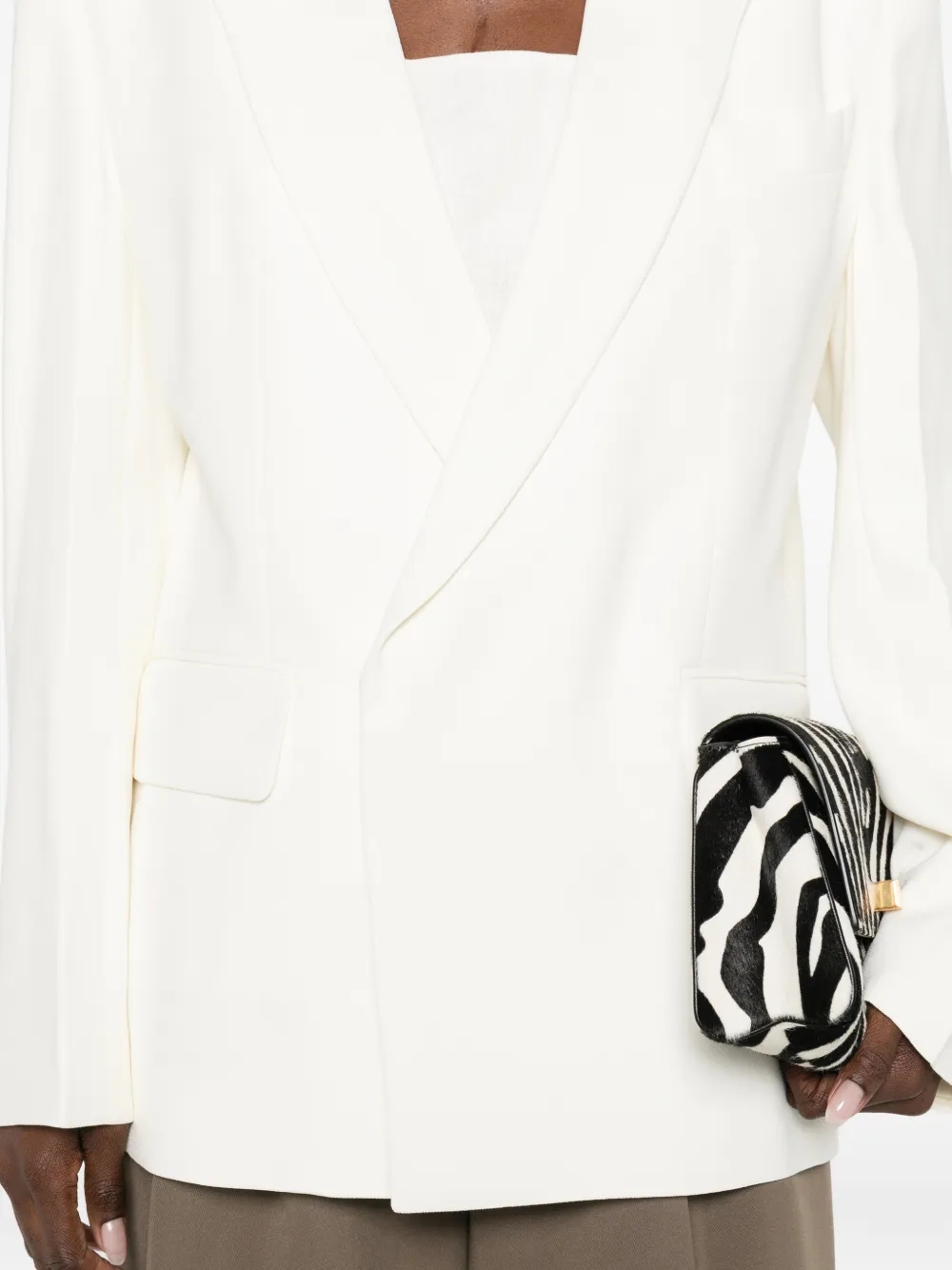Victoria Beckham Blazer met dubbele rij knopen Wit