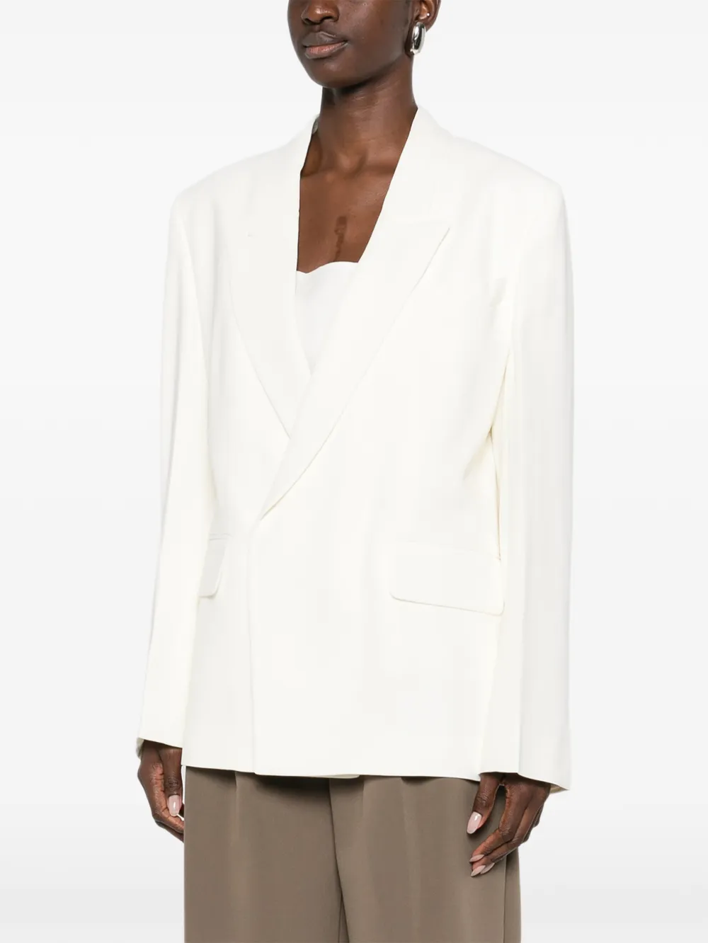 Victoria Beckham Blazer met dubbele rij knopen Wit