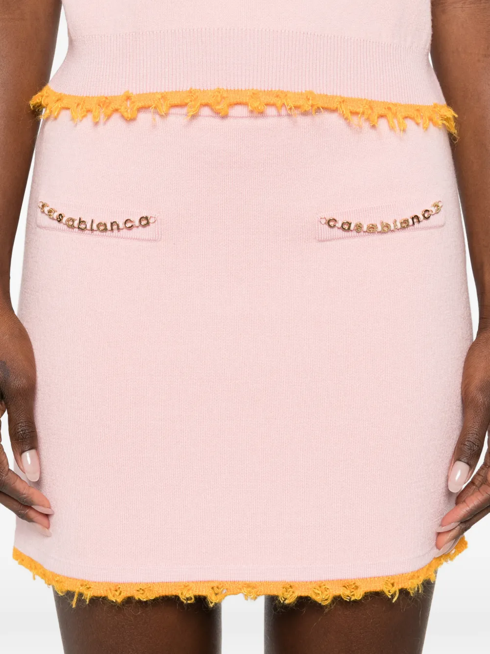 Casablanca Mini-rok verfraaid met logo Roze