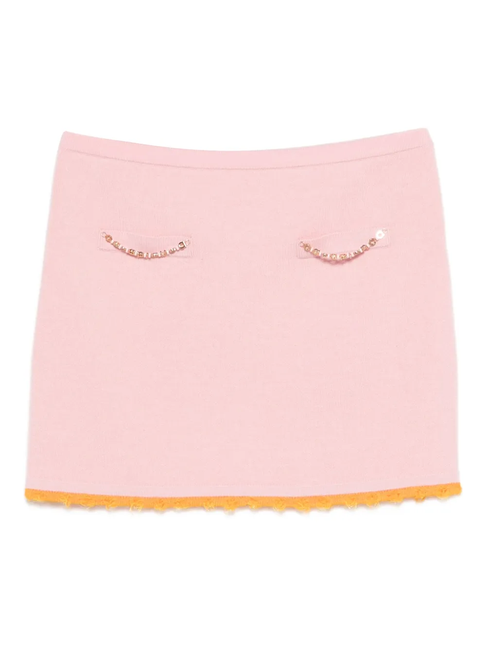 Casablanca logo-embellishment mini skirt - Rosa
