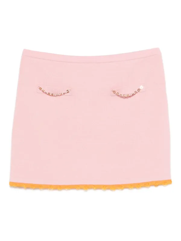 Casablanca Logo-embellishment Mini Skirt in Pink