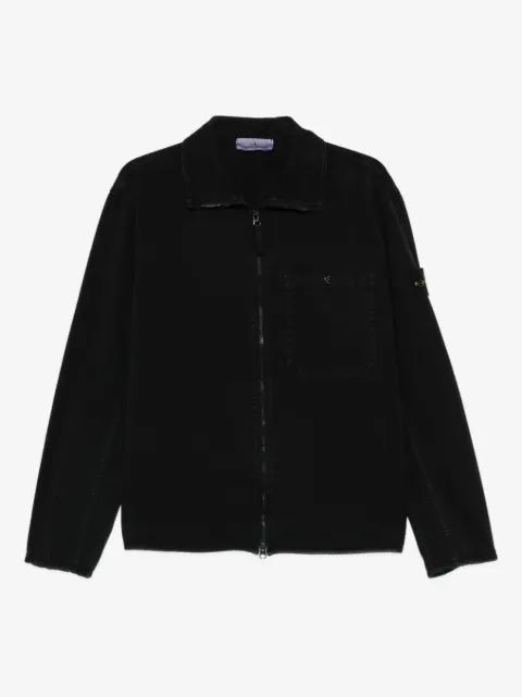 Stone Island sobrecamisa con bolsillo y cremallera