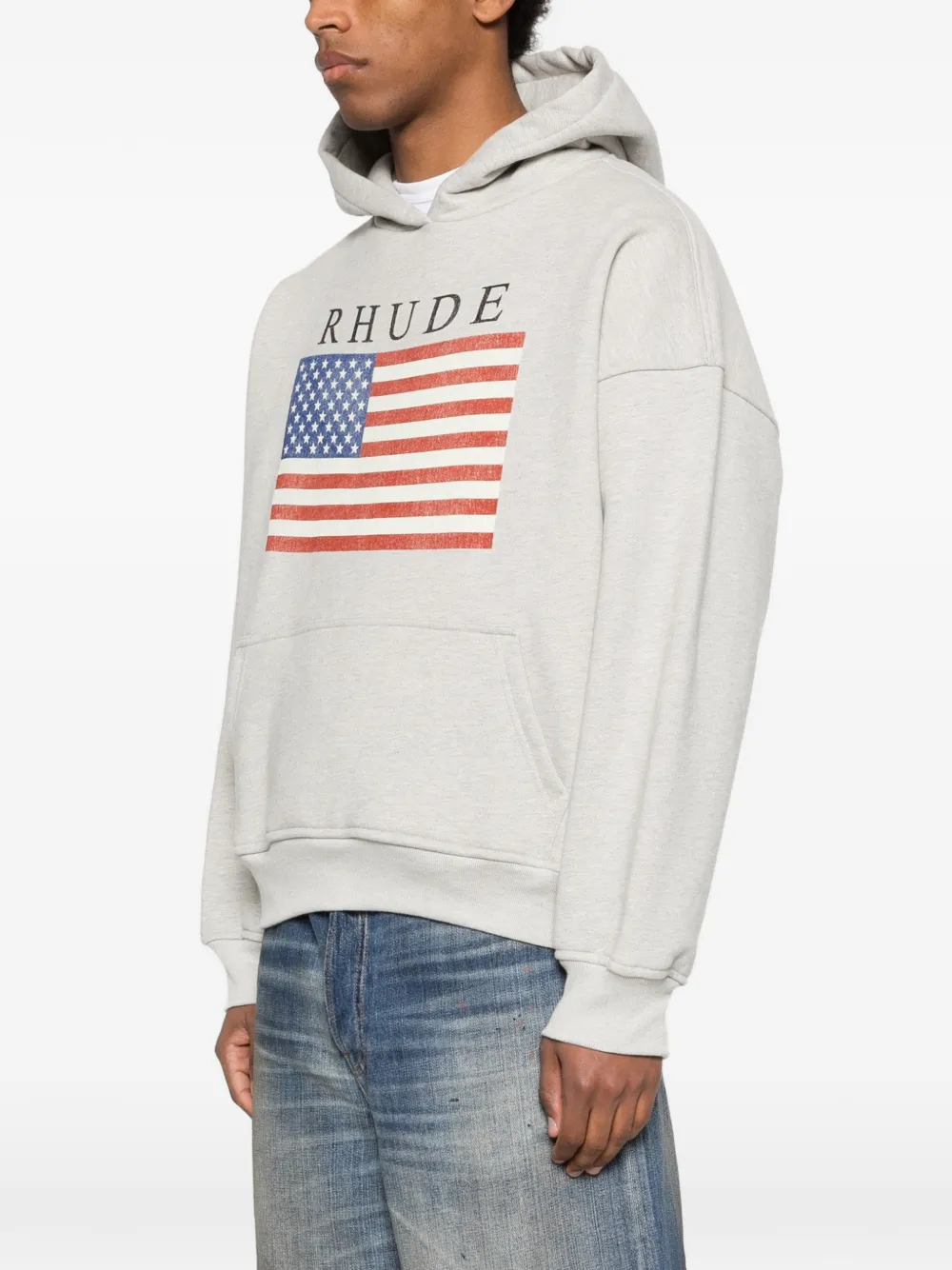 flag-print Hoodie