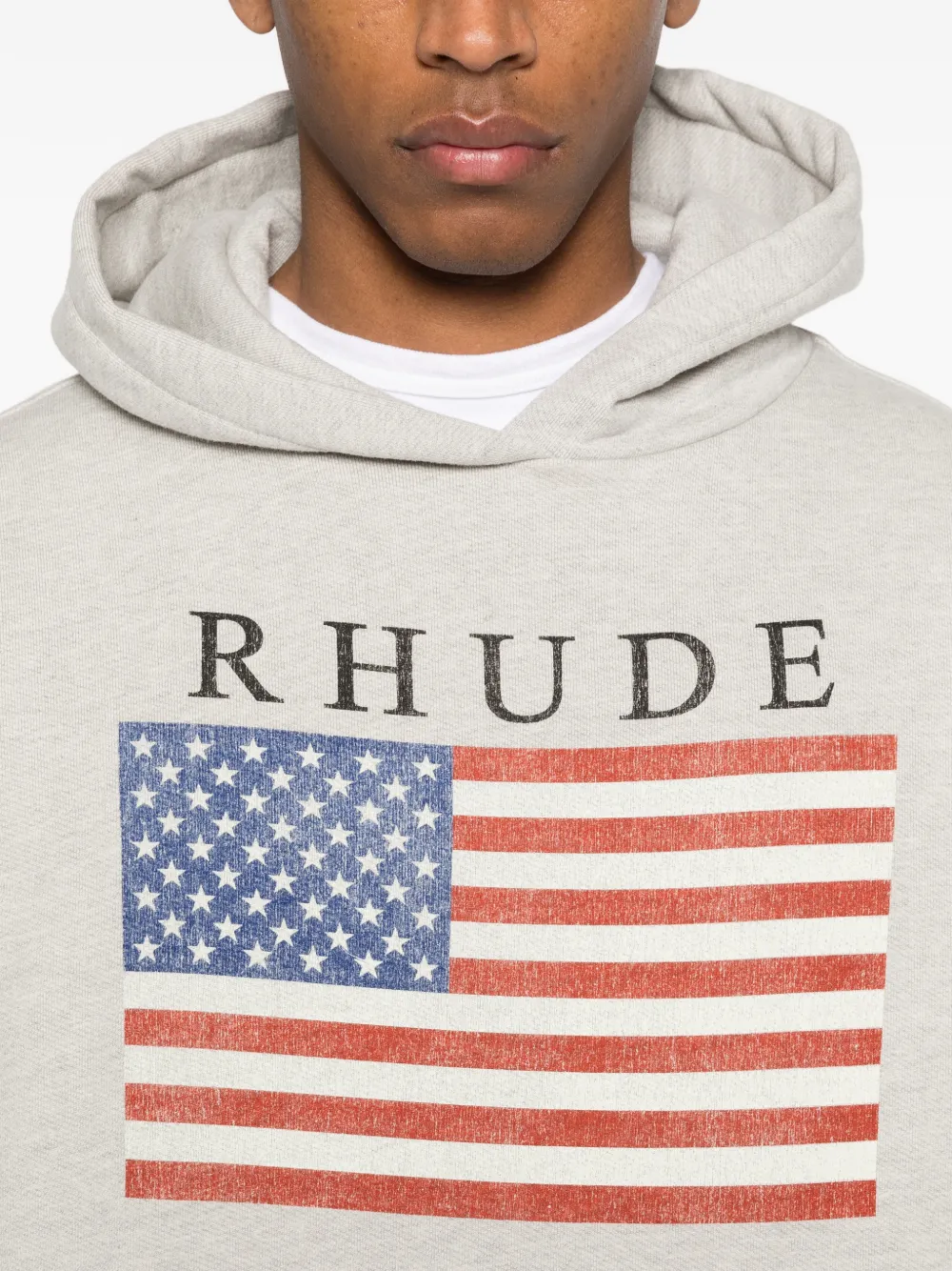 flag-print Hoodie