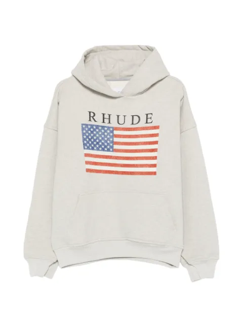RHUDE flag-print hoodie