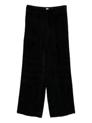 TOTEME モノグラム シルクパジャマパンツ | ブラック | FARFETCH JP