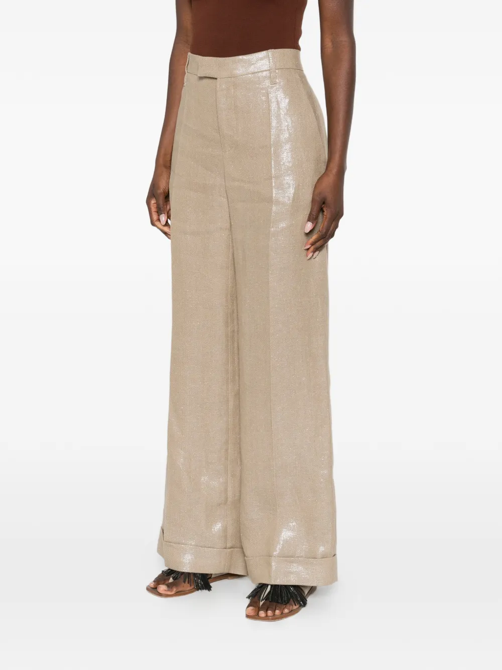 Brunello Cucinelli Lurex broek Beige