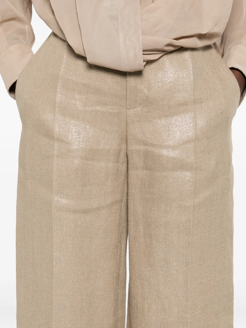 Brunello Cucinelli Lurex broek Beige