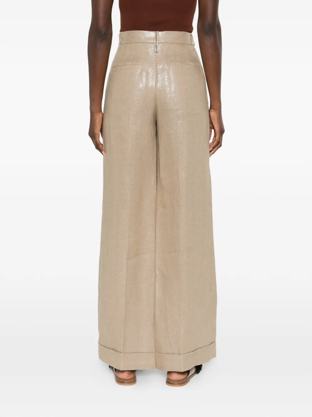 Brunello Cucinelli Lurex broek Beige