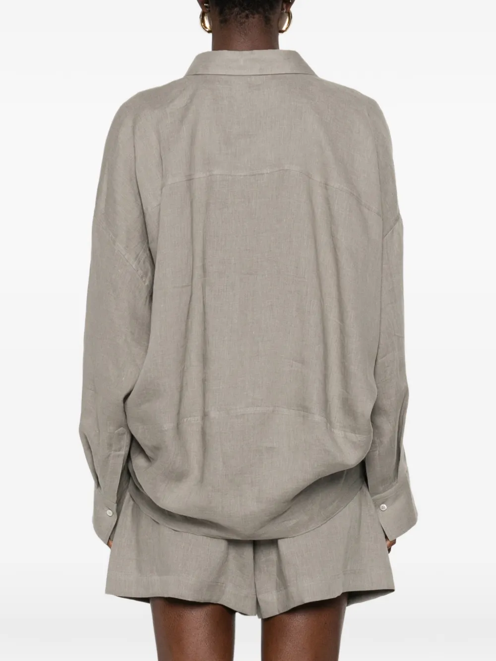 Brunello Cucinelli Linnen shirt Grijs