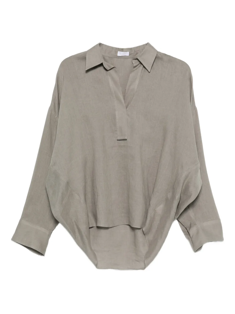 Brunello Cucinelli linen blouse - Verde