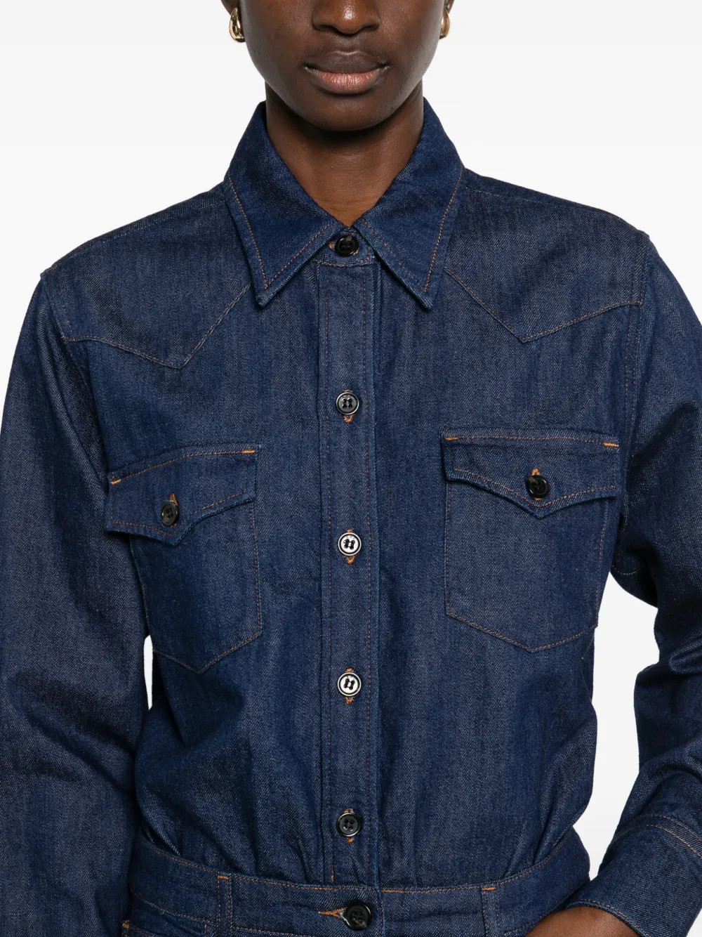 A.P.C. Denim mini-jurk Blauw