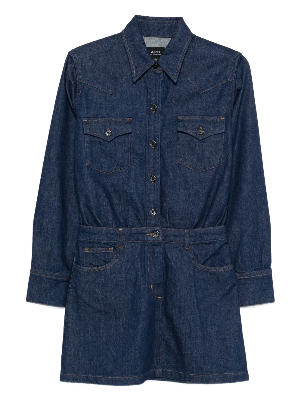 A.P.C. denim mini dress - Blu