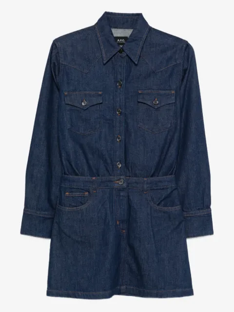 A.P.C. vestido corto de mezclilla