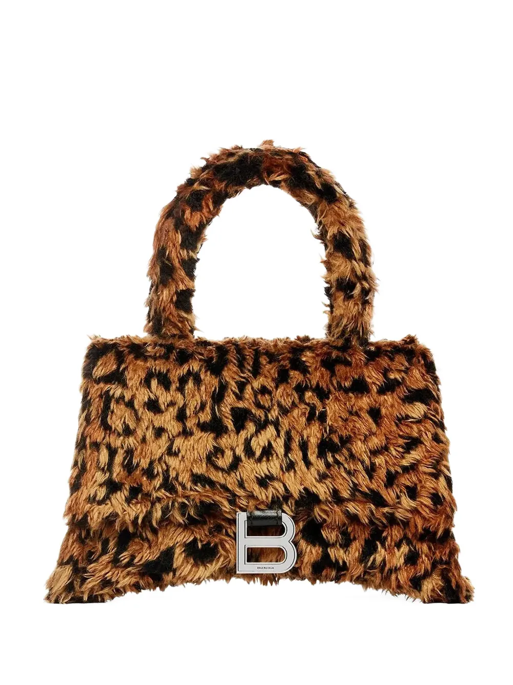 Balenciaga Hourglass leopard tote bag - Braun