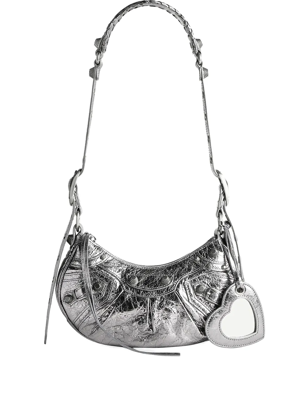 Balenciaga Le Cagole XS metallized shoulder bag - Silber